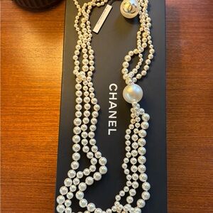Chanel 3-Strand & Large Faux Pearl Necklace